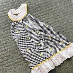 Emily Rose Black and Yellow Gingham Dress
